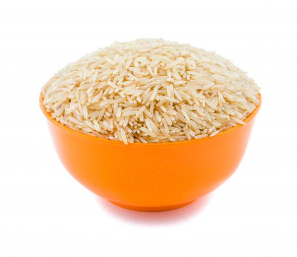 healthy brown rice white background 55610 896