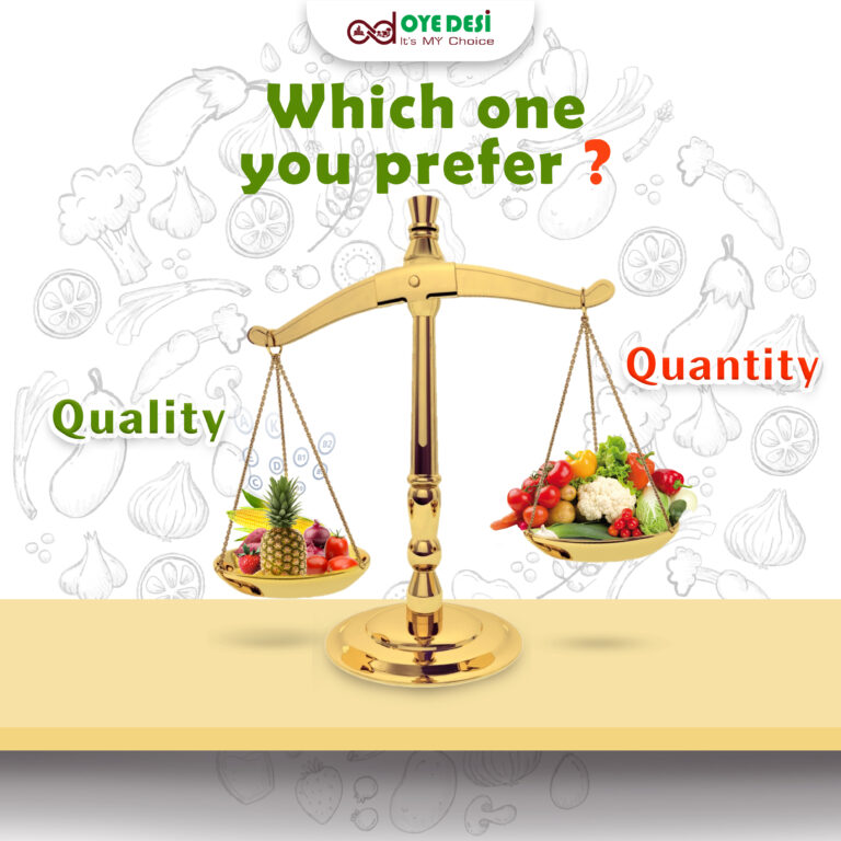 quality food or quantity food